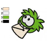 Green Puffle Embroidery Design 04